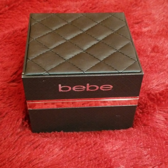 Bebe black quilted band w/ crystals watch - Picture 7 of 7